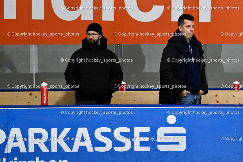 ESC SPARKASSE STEINDORF vs. UECR Huben  | Asisstentcoach ESC Steindorf Daniel Gasser, Headcoach ESC Steindorf Mayer Michael, ESC SPARKASSE STEINDORF vs. UECR Huben , ESC SPARKASSE STEINDORF vs. UECR Huben  am 06.02.2026 in Steindorf (Ossiachersee Halle), Austria, (Photo by Bernd Stefan)