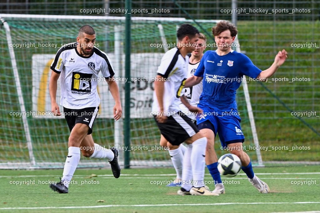 SV Spittal vs. UNION Matrei | #4 Sasa Blagojevic SV Spittal, #7 Oliver Gomig UNION Matrei, SV Spittal vs. UNION Matrei, SV Spittal vs. UNION Matrei am 17.08.2025 in Spittal an der Drau (Goldeck Stadion), Austria, (Photo by Bernd Stefan)