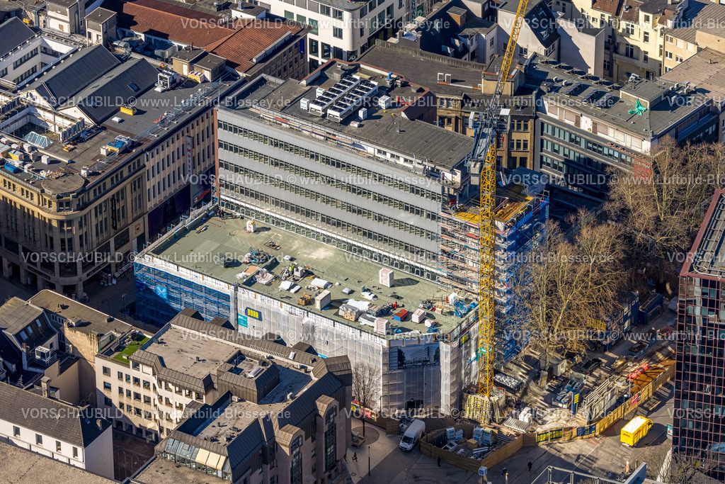 Dortmund250300349 | Luftbild, Platz von Netanya mit Geschäftshaus Baustelle zwischen Westenhellweg und Kampstraße, City, Dortmund, Ruhrgebiet, Nordrhein-Westfalen, Deutschland