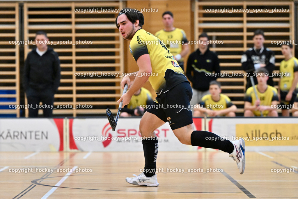 VSV Unihockey  vs. FBK Loka  | #4 Maj Oman FBK Loka, VSV Unihockey  vs. FBK Loka , VSV Unihockey  vs. FBK Loka  am 25.01.2026 in Villach (Ballspielhalle St. Martin), Austria, (Photo by Bernd Stefan)