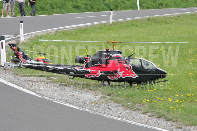 Rechberg Hill Climb 2009 – Motorsport Event in Austria | Rechberg Hill Climb 2009 in Tulwitz, Styria, Austria. The image shows red bull model helicopter.     