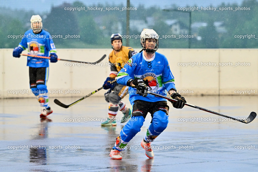 ASKÖ Ballhockey Villach vs. VAS Ballhockey | #7 Friesser Alexander, ASKÖ Ballhockey Villach vs. VAS Ballhockey, ASKÖ Ballhockey Villach vs. VAS Ballhockey am 08.05.2024 in Villach (Sportplatz Landskron), Austria, (Photo by Bernd Stefan)