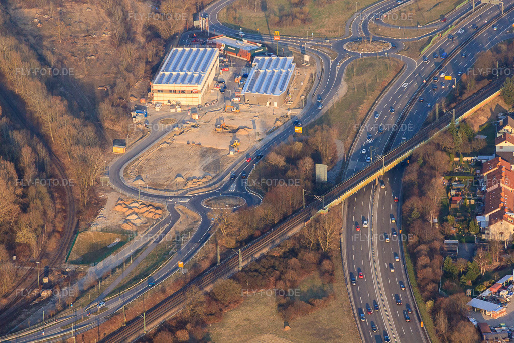 Luftbild: Maximiliancenter II mit Baustelle für dm und Sport Fink im Ortsteil Maximiliansau in Wörth im Bundesland Rheinland-Pfalz in Deutschland. Foto: IMG_48971.jpg vom 16.03.2012 durch Werner Riehm/FLY-FOTO.de