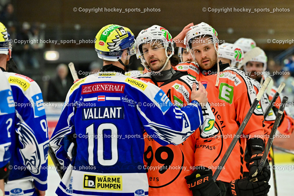 EC IDM WÄRMEPUMPEN VSV vs. MOSER MEDICAL GRAZ99ERS | #10 Thomas Vallant EC VSV, #17 Manuel Ganahl Graz 99ers, EC IDM WÄRMEPUMPEN VSV vs. MOSER MEDICAL GRAZ99ERS, EC IDM WÄRMEPUMPEN VSV vs. MOSER MEDICAL GRAZ99ERS am 17.03.2026 in Villach (Stadthalle Villach), Austria, (Photo by Bernd Stefan)