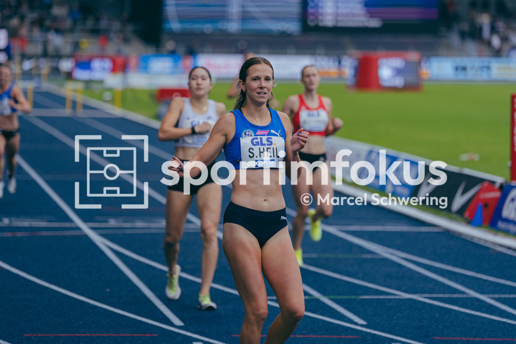 Deutsche Meisterschaften der Frauen und Männer 2026 | Sabrina Heil, VfL Sindelfingen, 400 Meter Hürden, Finale, Deutsche Meisterschaften der Frauen und Männer 2026, Lohrheidestadion Bochum-Wattenscheid, 26.07.2026. Foto: Marcel Schwering / sportimfokus - Realisiert mit Pictrs.com
