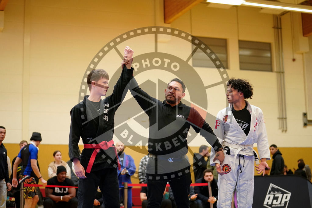 20240203PBB05307 | Fighters compete during the Brazilian Jiu-Jitsu Championship of the AJP Tour in Maintal by Frankfurt am Main, Germany, on February 2, 2024.