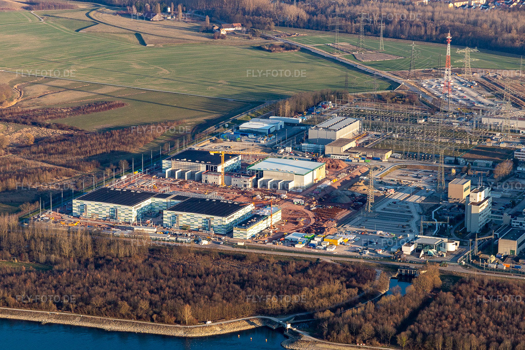 Luftbild: EnBW Kernkraft GmbH (EnKK), Philippsburg in Philippsburg im Bundesland Baden-Württemberg in Deutschland. Foto: IMG_130843.jpg vom 09.03.2022 durch Werner Riehm/FLY-FOTO.deIhr Energieanbieter für Strom, Gas und Elektromobilität | EnBW