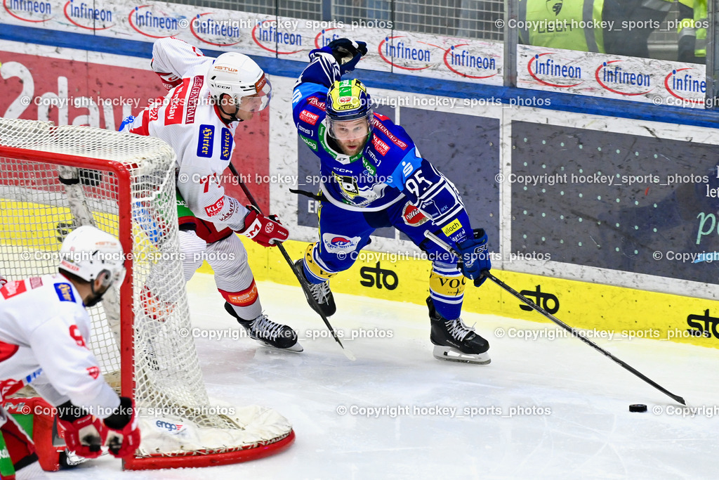 EC IDM WÄRMEPUMPEN VSV vs. EC KAC | #95 Katic Mark EC VSV, #77 From Mathias EC KAC, EC IDM WÄRMEPUMPEN VSV vs. EC KAC, EC IDM WÄRMEPUMPEN VSV vs. EC KAC am 02.02.2025 in Villach (Stadthalle Villach), Austria, (Photo by Bernd Stefan)