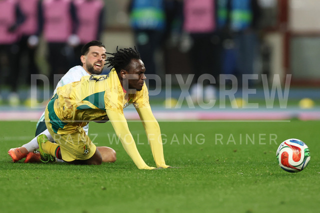 Austria vs Ghana – International Football Match    | VIENNA, AUSTRIA, 27.MAR.26 - SOCCER - OEFB international test match, Austria vs Ghana. The image shows Prince Kwabena Adu (Ghana) and Florian Grillitsch (AUT).