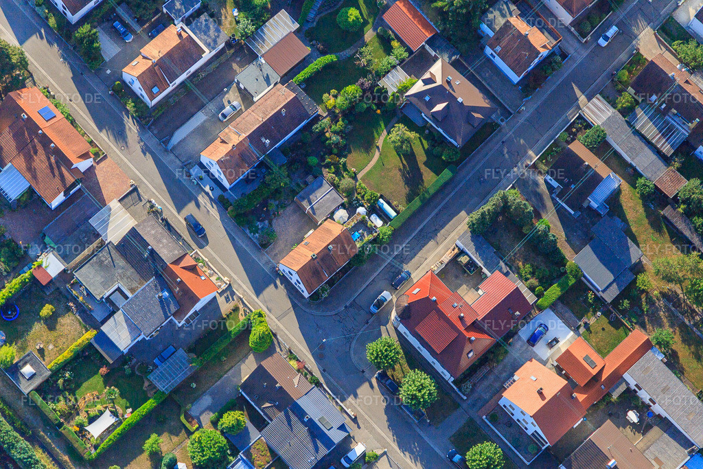 Luftbild: Haardt-/Birkenstr in Kandel im Bundesland Rheinland-Pfalz in Deutschland. Foto: IMG_109650.jpg vom 31.07.2018 durch Werner Riehm/FLY-FOTO.de
