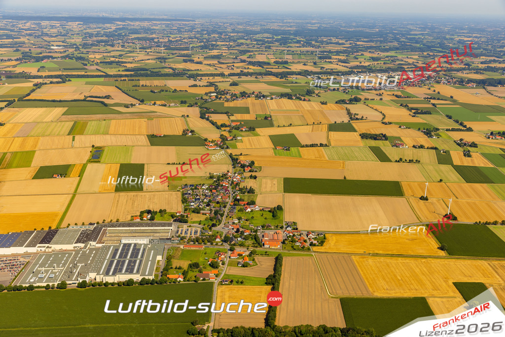 Schrägluftbild  Dahlinghausen  Bad Essen - Das Luftbild wurde 2025 vom UL-Flugzeug heraus erstellt (ohne Drohne- keine Drohnenaufnahme ) - Hochauflösende Luftaufnahme -Nicht vergleichbar mit Google Maps oder Satelittenbilder- Die Geschenkidee !Mit Lizenz und Bildrechte bestellbar