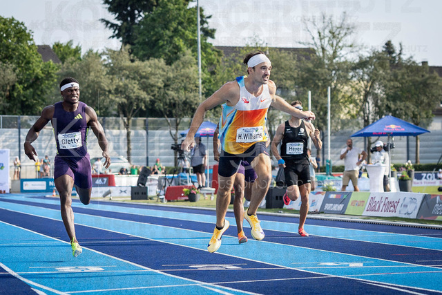 Multisport Event; Ratingen, 27.06.2026 | RATINGEN, GERMANY - JUNE 27, 2026 : Makenson Gletty (FRA / France), Harrison Williams (USA / United States), Leo Neugebauer (GER / Germany) and Marcel Meyer (GER / Germany) competing over 400m during the Multisport Event at Stadion Ratingen on June 27, 2026 in Ratingen, Germany.
