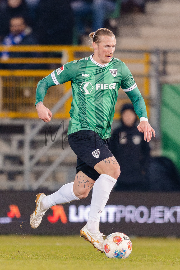 2. Bundesliga, Saison 2025/26, 21. Spieltag: SC Preußen Münster - VfL Bochum | Münster, 06.02.2026: 2. Bundesliga, 21. Spieltag, SC Preußen Münster gegen VfL Bochum im LVM-Preußenstadion in Münster. Foto: sportfotografie.ms | Markus Paletta - Realisiert mit Pictrs.com