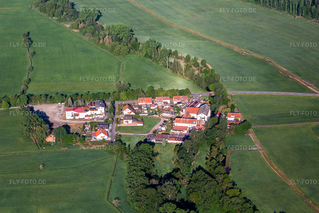Luftbild: Neumühle in Offenbach an der Queich im Bundesland Rheinland-Pfalz in Deutschland. Foto: IMG_120697.jpg vom 03.05.2020 durch Werner Riehm/FLY-FOTO.de