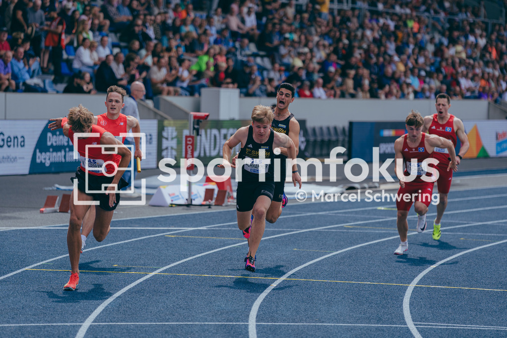 Deutsche Meisterschaften der Frauen und Männer 2026 | Maximilian Achhammer, LG Stadtwerke München, 4x100-Meter-Staffel, Deutsche Meisterschaften der Frauen und Männer 2026, Lohrheidestadion Bochum-Wattenscheid, 26.07.2026. Foto: Marcel Schwering / sportimfokus - Realisiert mit Pictrs.com
