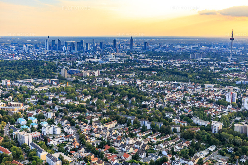 Luftbild: Ortsansicht aus Nordosten im Ortsteil Eckenheim in Frankfurt im Bundesland Hessen in Deutschland. Foto: IMG_117664.jpg vom 10.09.2019 durch Werner Riehm/FLY-FOTO.de