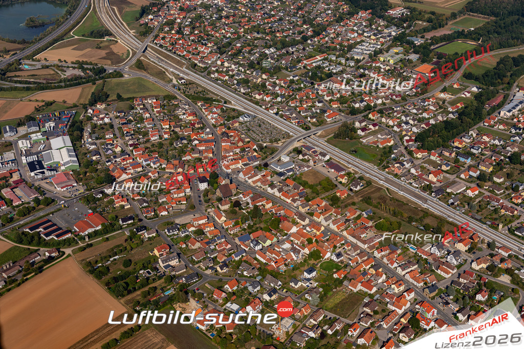 Das Luftbild der Stadt Breitengüßbach wurde 2019 vom Flugzeug heraus erstellt (keine Drohne) Aufnahmehöhe ca.400 Meter- hohe Auflösung- beste Druck-Qualität garantiert!