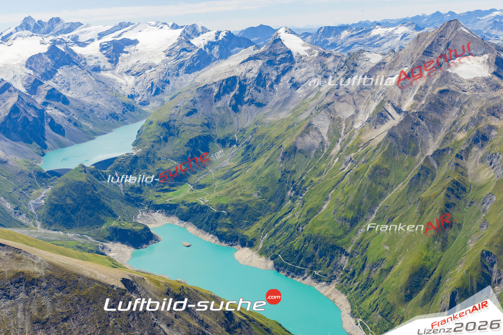 Schöne Luftaufnahme als Geschenk in Stausee Kaprun - Die Luftbildaufnahme wurde 2025 vom UL-Flugzeug heraus erstellt ( keine Drohne ) - Hochauflösende Luftaufnahme -Nicht vergleichbar mit Google Maps oder Satelittenbilder- Die Geschenkidee !Mit Lizenz und Bildrechte bestellbar