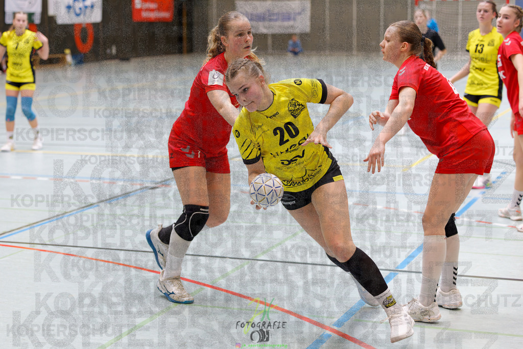 Hessenmeisterschaft wJC - Finale; HSG Kleenheim - HSG Weiterstadt/ Braunsh.Worf. | Hessenmeisterschaft wJC - Finale; HSG Kleenheim - HSG Weiterstadt/ Braunsh.Worf. am 22.03.2025 in Biedenkopf (Sporthalle Lahntalschule)Photo © 2025 - Jörg Heinrich - Realisiert mit Pictrs.com