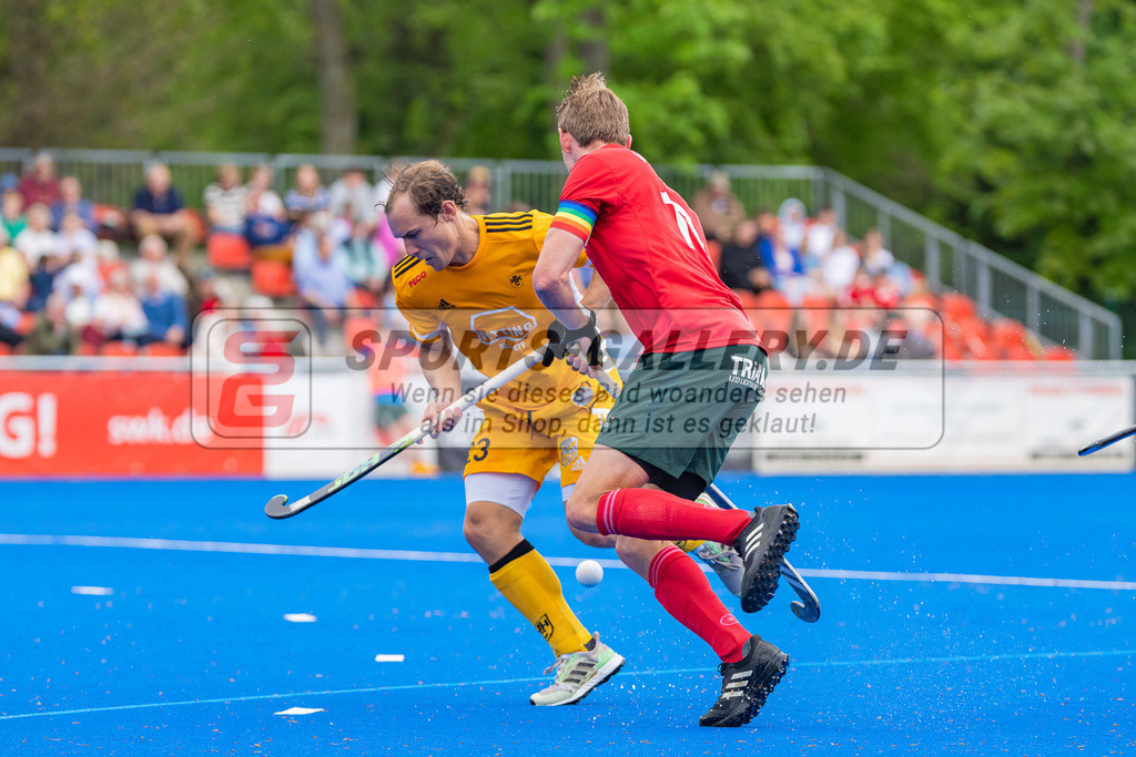 HK_20230507_107965 | 1. Bundesliaga Herren Creefelder HTC - Harvestehuder THC  am 7.5.2023 Crefelder HTC ( CHTC ), Krefeld  , Spooner Nicholas ( Harvestehuder THC #23 ) , Niklas Wellen ( Crefelder HTC 10 )