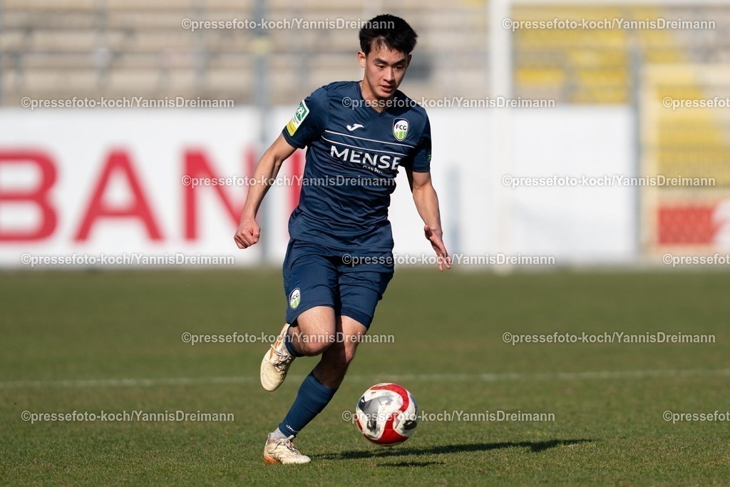 xYDR08032501048 | 08.03.2025, xydrx, Fußball, Fortuna Düsseldorf II (U23) - FC Gütersloh, Regionalliga West, Paul-Janes-Stadion: Sandro Reyes (FC Gütersloh #24)