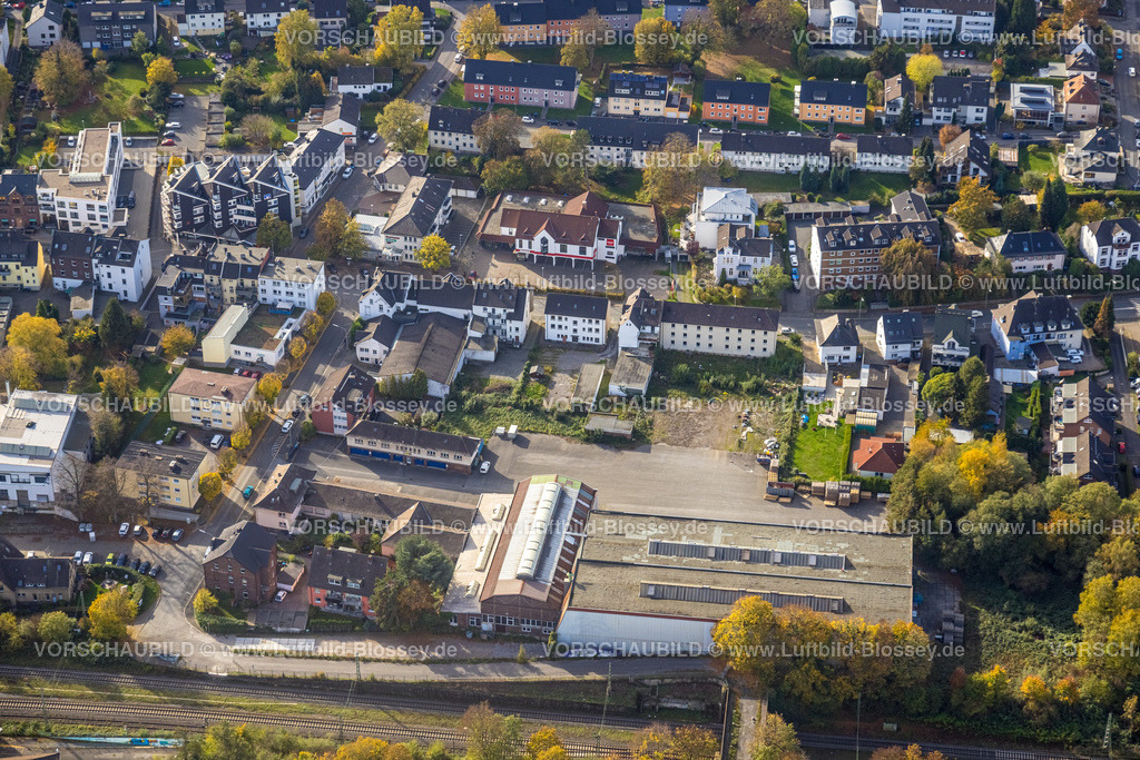 Wetter221017470 | Luftbild, Wohnhäuser Osterfeldstraße 17-23, Brachfläche, Wengern, Wetter, Ruhrgebiet, Nordrhein-Westfalen, Deutschland
