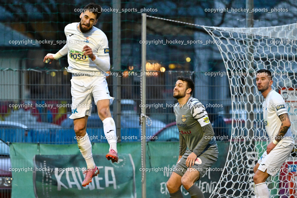 SAK vs. ASKÖ Köttmannsdorf | #24 Jovan Koprivica SAK, #17 Stephan Borovnik ASKÖ Köttmannsdorf, #7 Hrvoje Jakovljevic SAK, SAK vs. ASKÖ Köttmannsdorf, SAK vs. ASKÖ Köttmannsdorf am 02.04.2026 in Klagenfurt (Sportpark Welzenegg), Austria, (Photo by Bernd Stefan)