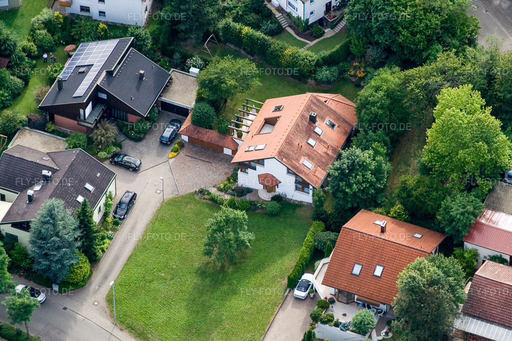 Luftbild: Luitgardweg in Herrenberg im Bundesland Baden-Württemberg in Deutschland. Foto: IMG_12241.jpg vom 02.08.2008 durch Werner Riehm/FLY-FOTO.de