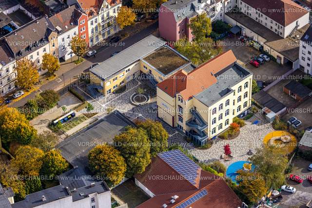 Herne241015678 | Luftbild, Grundschule Schulstraße mit Schulhof, Herne-Mitte, Herne, Ruhrgebiet, Nordrhein-Westfalen, Deutschland