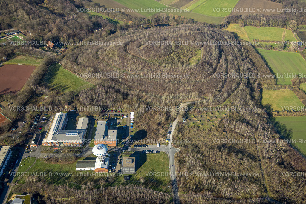 Luenen230204381 | Luftbild, Halde Tockhausen, LÜNTEC-Technologiezentrum Lünen, Colani-UFO, Brambauer, Lünen, Ruhrgebiet, Nordrhein-Westfalen, Deutschland