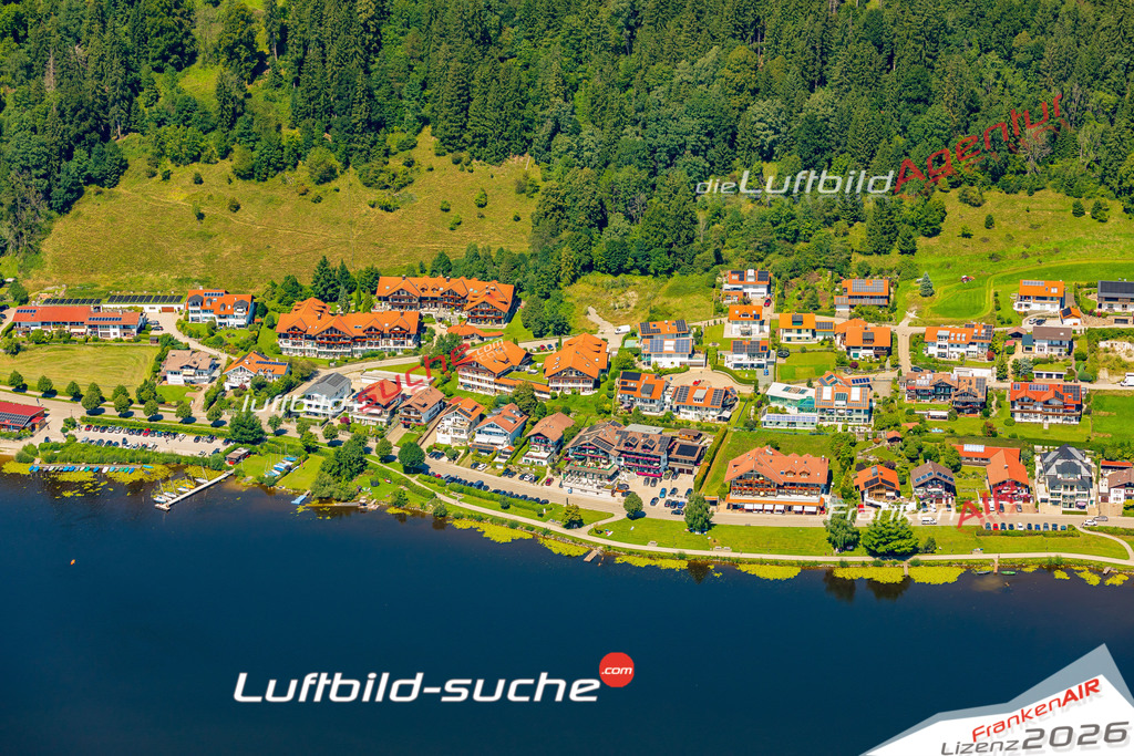 Schöne Luftaufnahme als Geschenk in Hopfen am See Seestrasse Füssen - Die Luftbildaufnahme wurde 2025 vom UL-Flugzeug heraus erstellt ( keine Drohne ) - Hochauflösende Luftaufnahme -Nicht vergleichbar mit Google Maps oder Satelittenbilder- Die Geschenkidee !Mit Lizenz und Bildrechte bestellbar
