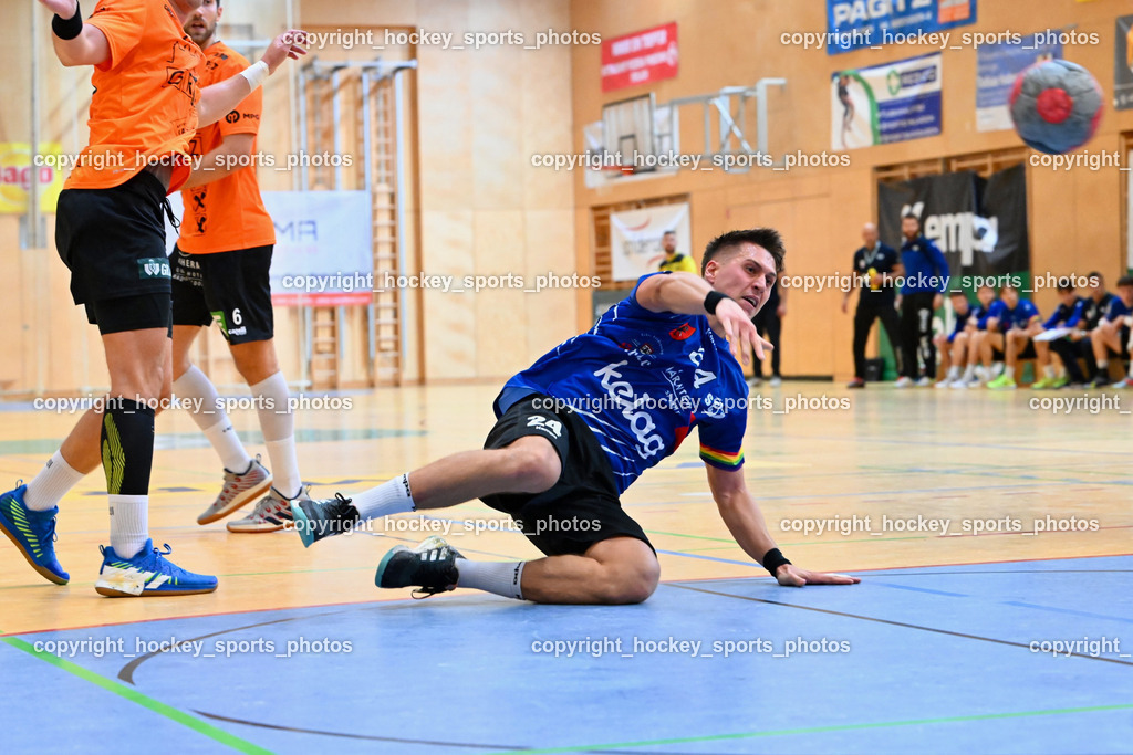 SC Ferlach vs. HSG Holding Graz 23.9.2023 | #24 JOVANOVIC Mladan SC Ferlach, SC Ferlach vs. HSG Holding Graz 23.9.2023, SC Ferlach vs. HSG Holding Graz am 23.09.2023 in Bleiburg (Ballspielhalle Ferlach), Austria, (Photo by Bernd Stefan)