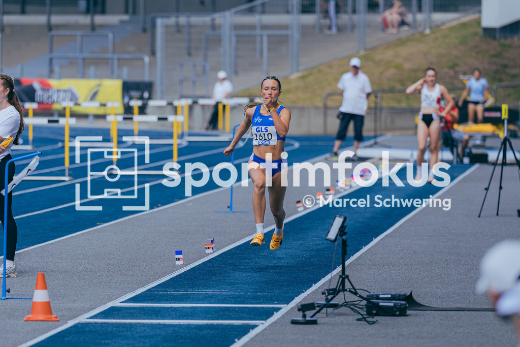 DM U23 U18 Bochum 2026 | Vanessa Jaske (TV Wattenscheid 01), Startnummer 1610, Dreisprung, Deutsche Meisterschaften der U18 &amp; U23 2026, Lohrheidestadion Bochum-Wattenscheid, 04.07.2026 Foto: Marcel Schwering / sportimfokus - Realisiert mit Pictrs.com
