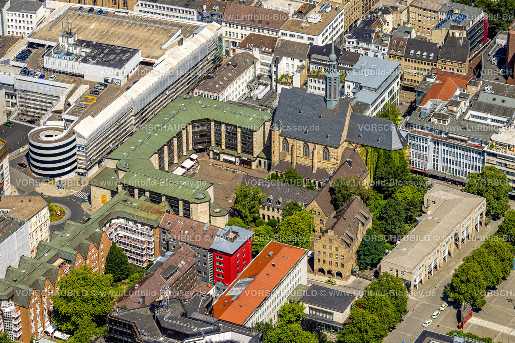 Dortmund220705336 | Luftbild, Kath. Probsteikirche St. Johannes Baptist, Propsteihof, City, Dortmund, Ruhrgebiet, Nordrhein-Westfalen, Deutschland