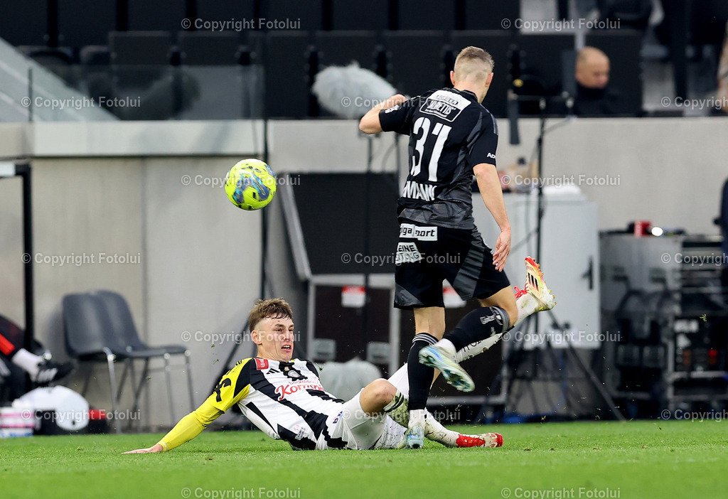 A_LUI_02042025_13 | SPORT FUSS OEFB-CUP HALBFINALE LASK -WAC 02.04.2025 IM BILD:MAXIMILLIAN ULMANN  (WAC) UND KRYSTOF DANEK  (LASK) FOTO:FOTOLUI/MW