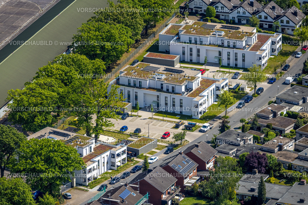 Hamm250500355Schuetzenstrasse | Luftbild, Neubaugebiet Schützenstraße, Dachbegrünung, Hamm , Ruhrgebiet, Nordrhein-Westfalen, Deutschland