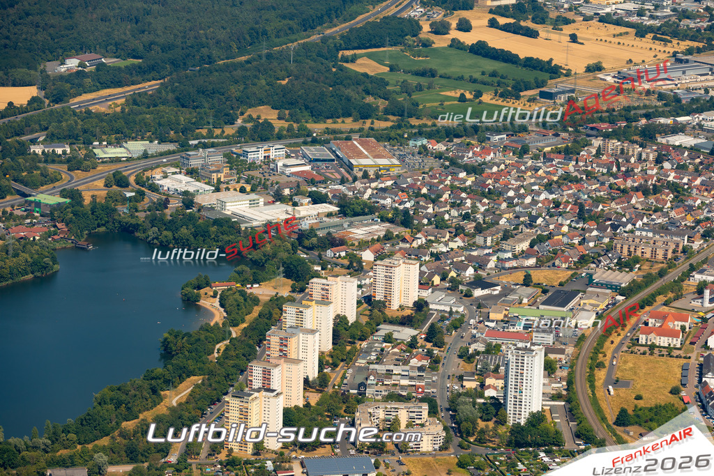 Das Luftbild zeigt :  Mainaschaff - Die Luftaufnahme wurde 2023 vom UL-Flugzeug aus erstellt ( keine Drohne ) - Hochauflösende Luftaufnahme - Für grossformatige Ausdrucke geeignet. Die Geschenkidee !Mit Lizenz und Bildrechte bestellbar