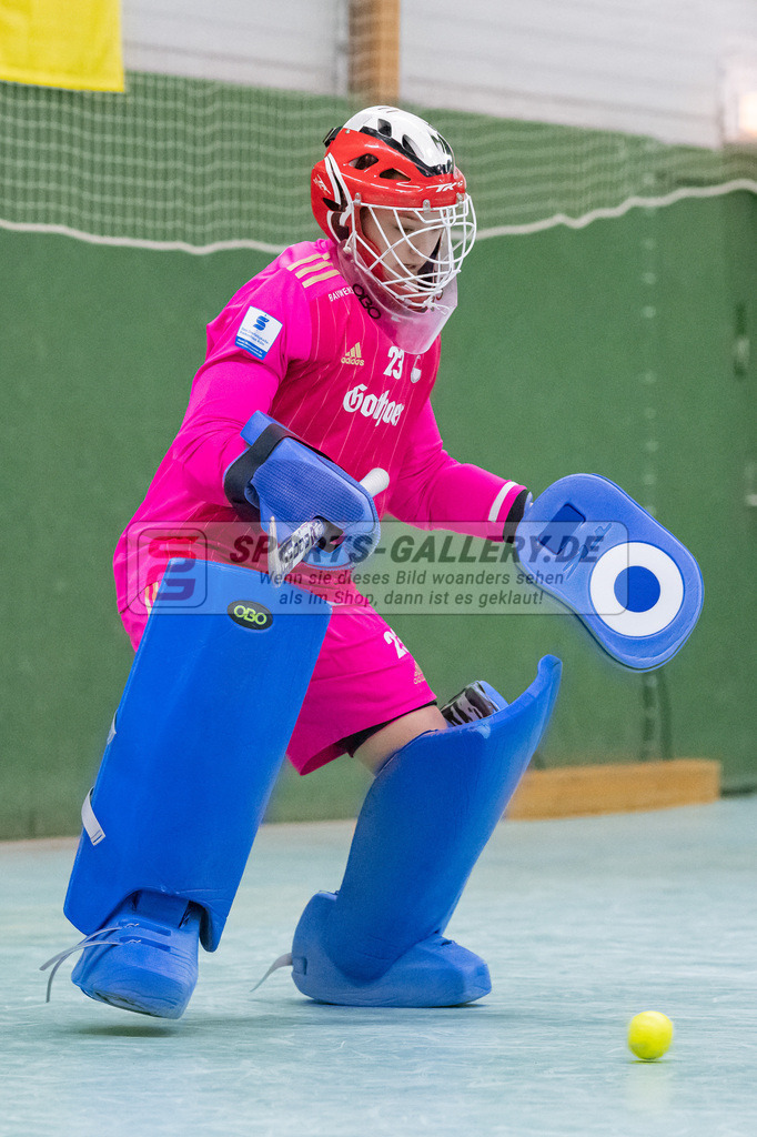 HK_20230128_103282 | 1. Bundesliga 1/4 Finale ( Damen ) Rot-Weiss Köln - Club an der Alster am 28.1.2023 Rot-Weiss Köln  , Köln , Lisa Höllriegl ( Torfrau Rot-Weiss Köln #23 )
