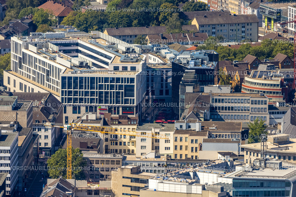 Bochum240816440 | Luftbild, City Ansicht mit Husemann Karree (Viktoria Karree) Geschäftsquartier, Gleisdreieck, Bochum, Ruhrgebiet, Nordrhein-Westfalen, Deutschland