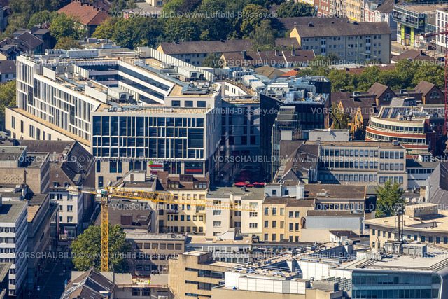 Bochum240816440 | Luftbild, City Ansicht mit Husemann Karree (Viktoria Karree) Geschäftsquartier, Gleisdreieck, Bochum, Ruhrgebiet, Nordrhein-Westfalen, Deutschland