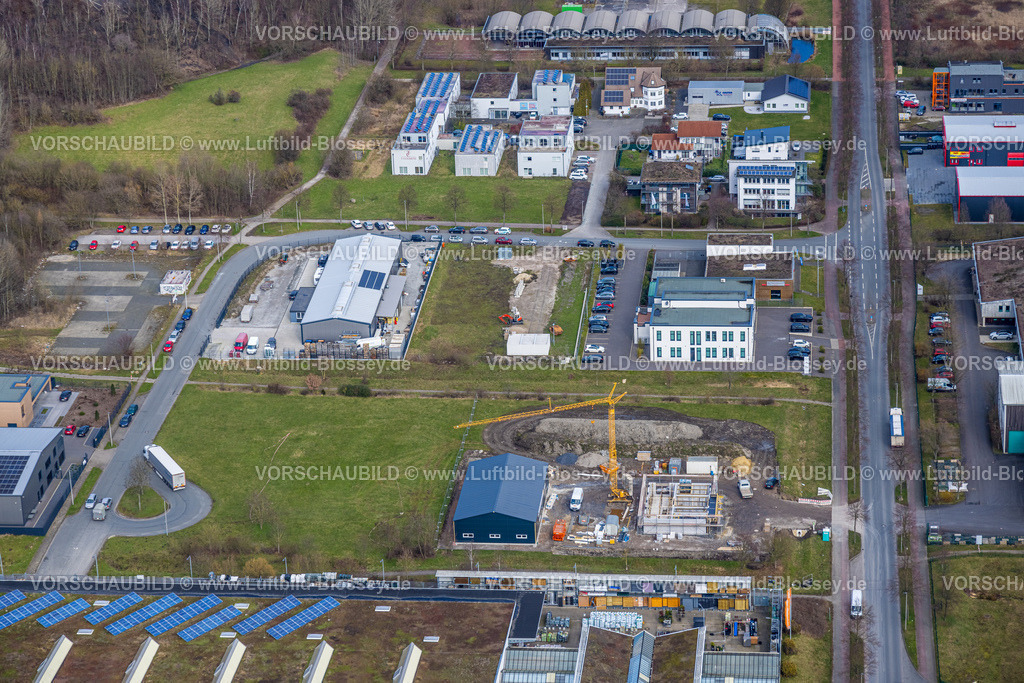 Hamm230215072 | Luftbild, Gewerbegebiet Sachsenweg, Stadtbezirk Heessen, Hamm, Ruhrgebiet, Nordrhein-Westfalen, Deutschland