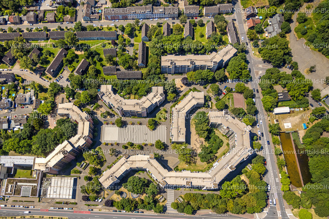 Oberhausen230705121 | Luftbild, Wohnanlage City-West neue Heimat, Hochhäuser an der Bebelstraße, Bero-Zentrum, Oberhausen, Ruhrgebiet, Nordrhein-Westfalen, Deutschland