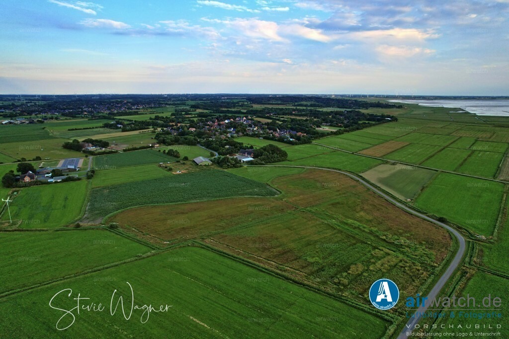 Luftbilder Hattstedtermarsch | Luftbilder, Nordsee, Nordfriesland, Hattstedtermarsch, Deichweg, Speckiweg, Wobbenbüll