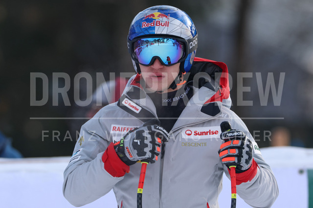 Audi FIS Ski World Cup: Men’s Slalom – Hahnenkamm Race, Kitzbuehel | Kitzbuehel, Austria, 25.Jan.26 - Alpine Skiing - FIS World Cup, Hahnenkamm Race, Slalom, men. The image shows ODERMATT Marco (SUI, Stoeckli) study the course.