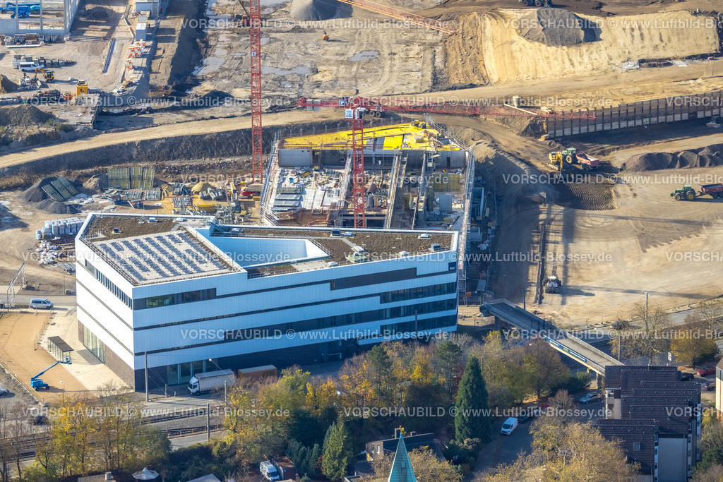 Bochum221100433 | Luftbild, Mark 51/7 Baustelle und Neubau Wissenschafts- und Technologiequartier, Forschungszentrum ZESS der Ruhr-Universität Bochum, ehem. Opel Gelände, Laer Laer, Bochum, Ruhrgebiet, Nordrhein-Westfalen, Deutschland