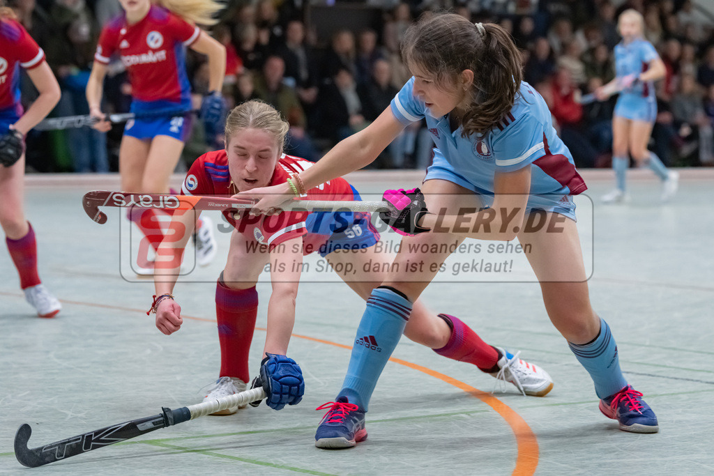 HK_20230226_105220 | Deutsche Meisterschaft WU16 Spiel um Platz 3 UHC Hamburg - Mannheimer HC am 26.2.2023 DSC 99, Düsseldorf ,