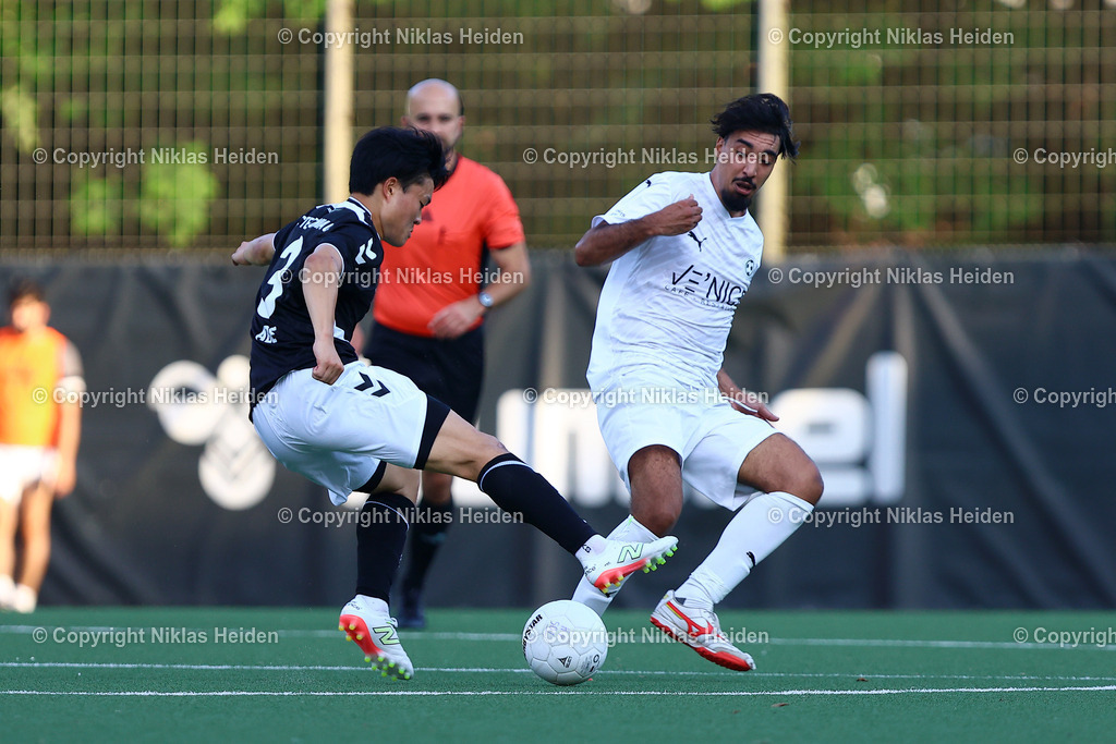 NH_Teutonia05_ASVHamburg_Testspiel_18072025 | #3 Ryusei Abe (Teutonia 05), #18 Hischem Metidji (ASV Hamburg)Fußball I Herren I Testspiel I Saison 2025-2026  I Teutonia 05 - ASV Hamburg I 18.07.2025 I Sportplatz Kreuzkirche