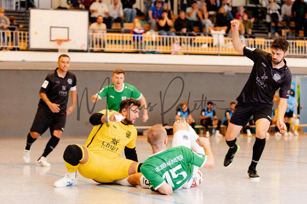 Futsal-Bundesliga, Saison 2025/2026, 4. Spieltag: SC Preußen Münster - SV Pars Neu-Isenburg | Futsal-Bundesliga, Saison 2025/2026, 4. Spieltag, SC Preußen Münster empfängt SV Pars Neu-Isenburg in der Universitäts-Sporthalle in Münster. Foto: sportfotografie.ms | Markus Paletta - Realisiert mit Pictrs.com