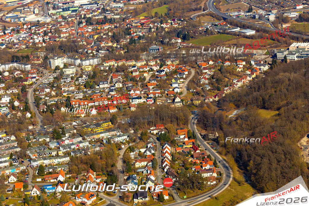 Das Luftbild der Stadt Coburg wurde 2018 vom Flugzeug heraus erstellt (keine Drohne) Aufnahmehöhe ca.400 Meter- hohe Auflösung für beste Druck-Qualität