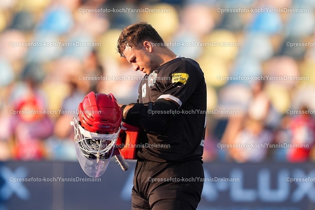 xydrx10082505036 | 10.08.2025, xydrx, Herren EuroHockey Championship 2025, Gruppenphase, Gruppe A, Spanien - Österreich, Sparkassenpark Mönchengladbach: Jakob Kastner (AUT #33)